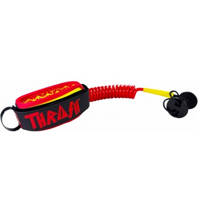 Bodyboard leash Thrash 9mm Ultra Series Red/Yellow