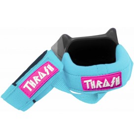 Thrash fin leash with heel pad Black/White