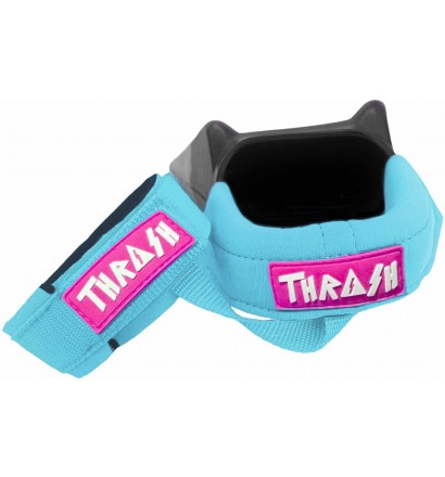 Thrash fin leash with heel pad Black/White