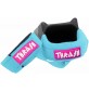 Thrash fin leash with heel pad Black/White