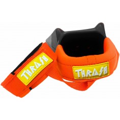 Leash de palmes de bodyboard Thrash avec Heel Pad Black/White