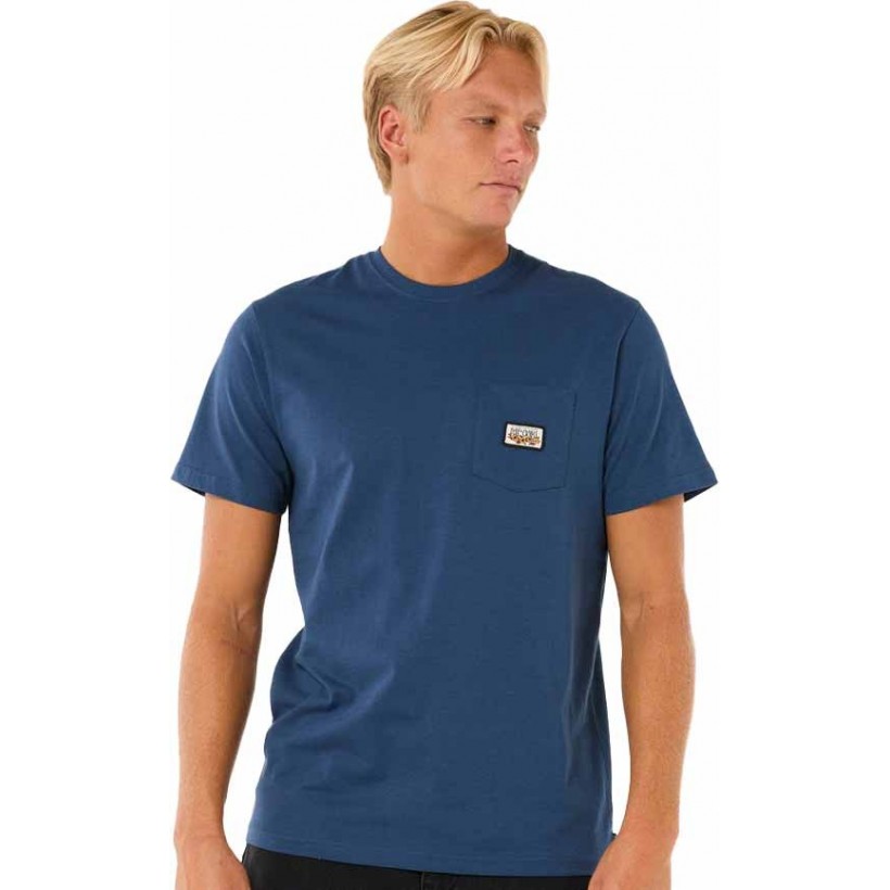 Camisa Rip Curl SURF PARADISE BADGE TEE Blue