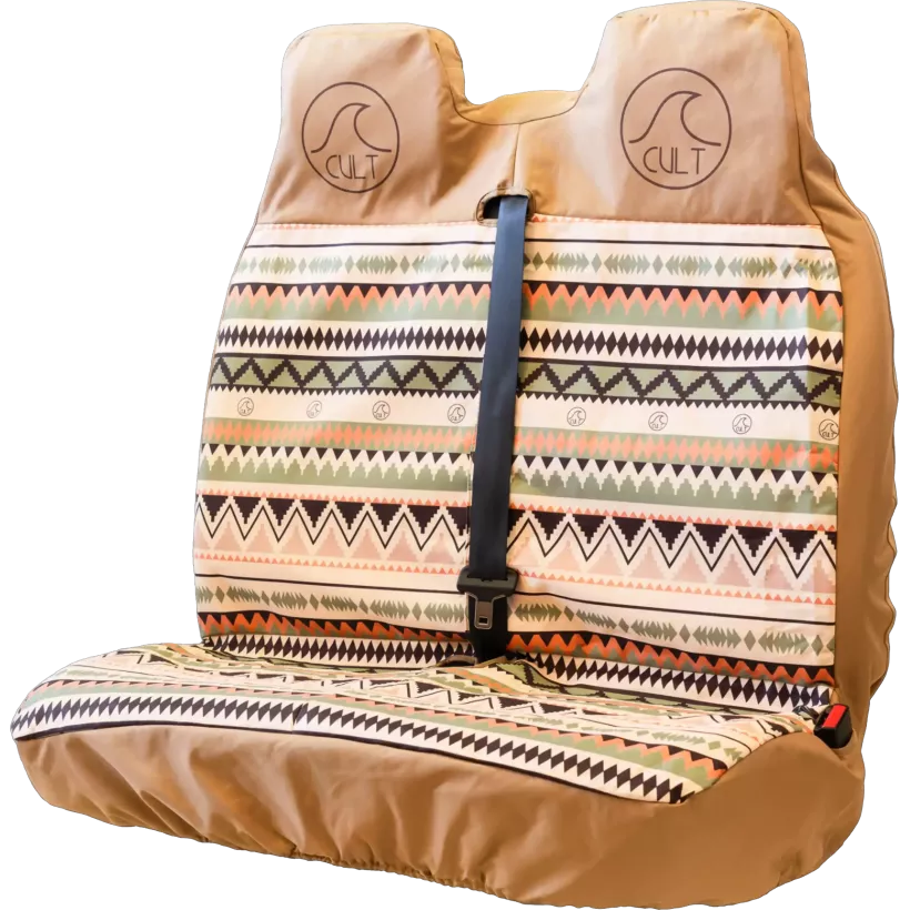 Capa de assento para carro Cult Universal Seat Cover Double Indi Brown