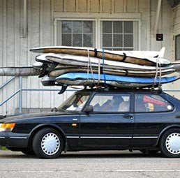 Surfboard on deals top of car